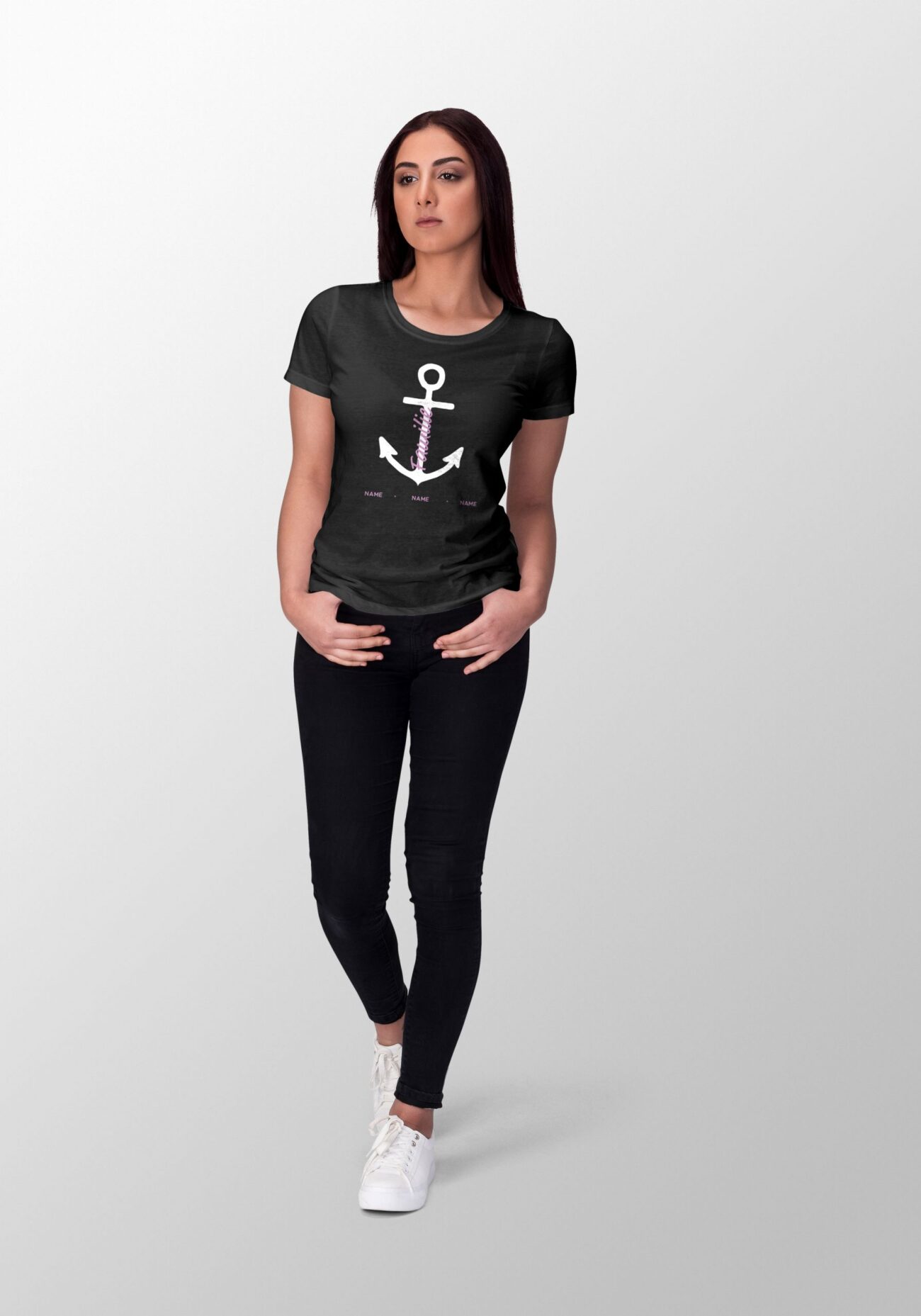 T-Shirt Familie Anker bedruckt